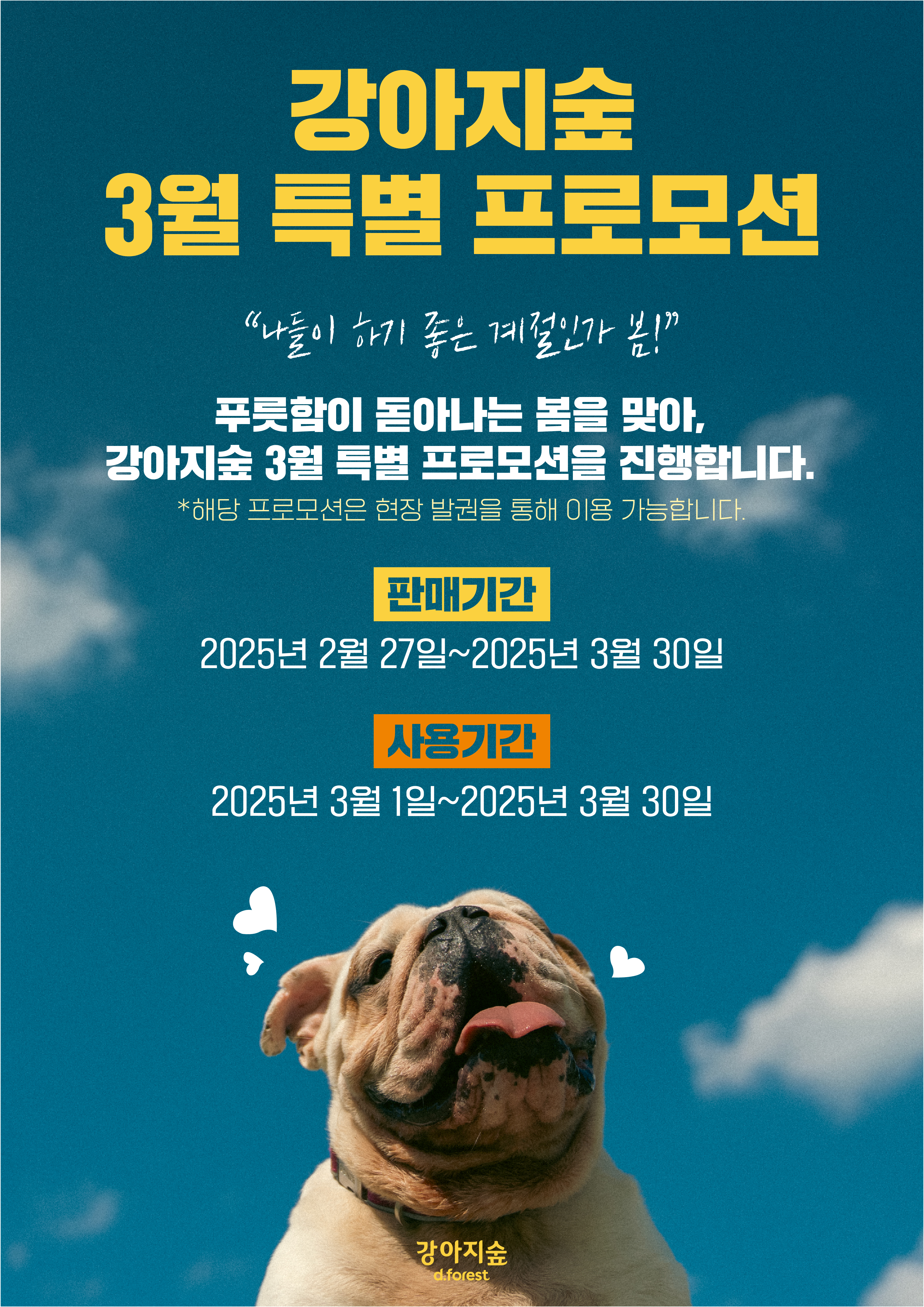 <font color='#555555'>강아지숲 3월 프로모션 진행</font>
